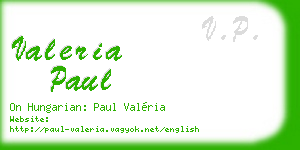 valeria paul business card